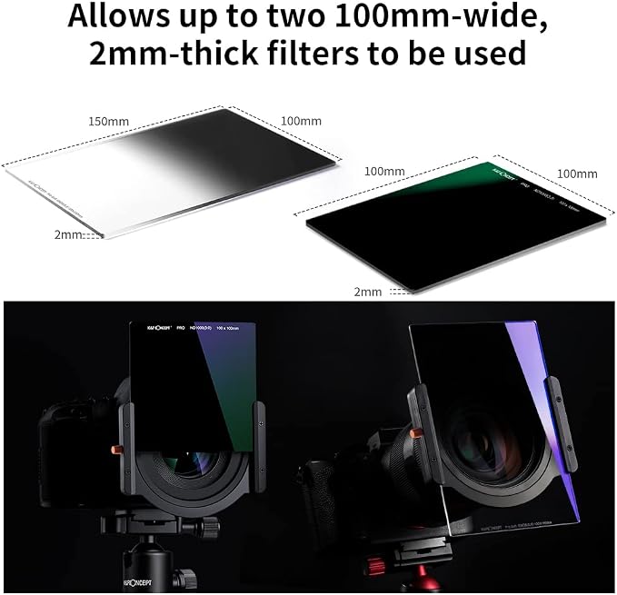 K&F CONCEPT Metal Filter Holder + 8 Filter Adapter Rings - Image 3