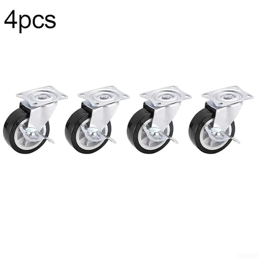 Set Of 4 Swivel Casters Polyurethane Wheels Workbenches, Tool Chests, And - Image 2