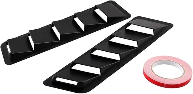 2Pcs Car Hood Vent Trim Louver Air Flow Intake Universal Compatible - Image 4