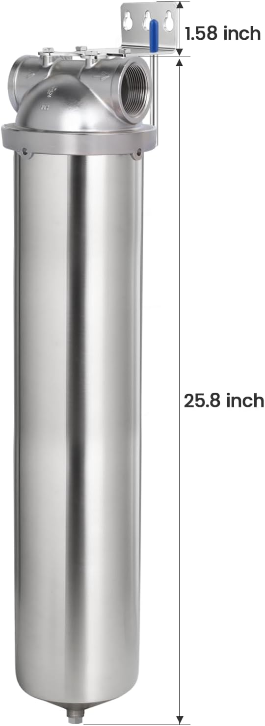 Amwater NSF/ANSI 42 Certification Big+ Stainless Steel Filter Housing - Image 3