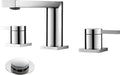 Luxury Brass Widespread Bathroom Sink Faucets with Copper Valve for 3 Hole 2-Handle 8 Inch Deck Bathroom Vanity Faucet, &Stainless Steel Pop-up Drain Assembly, Chrome