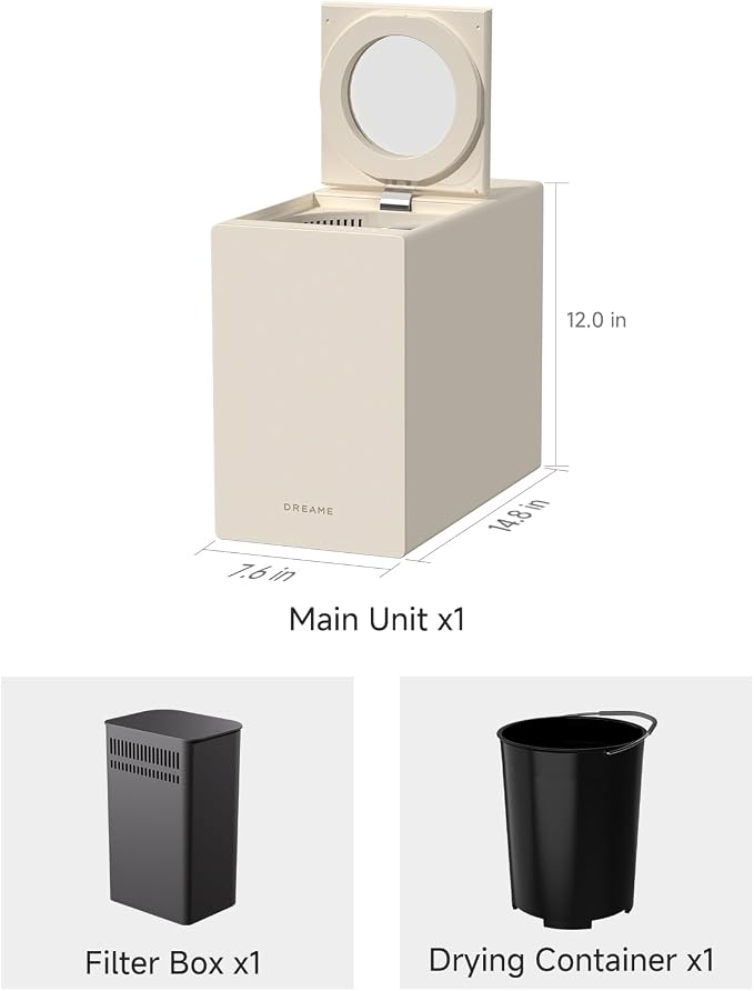 Dreame Electric Composter for Kitchen, Smart Control High-Temp Auto-Cleaning - Image 9