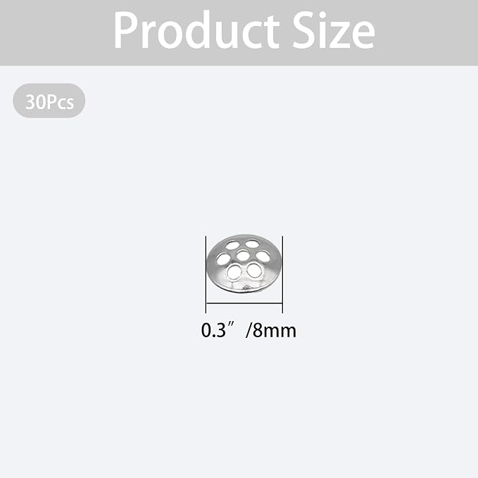 30Pcs 0.3”/8mm Pipe Screen Filters, Stainless Steel Concave Honeycomb Screens - Image 2