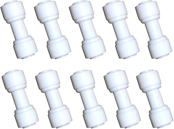 1/4 inch O.D. Tube Straight Union Quick Connect fittings RO Water Filters set by YZMSZ