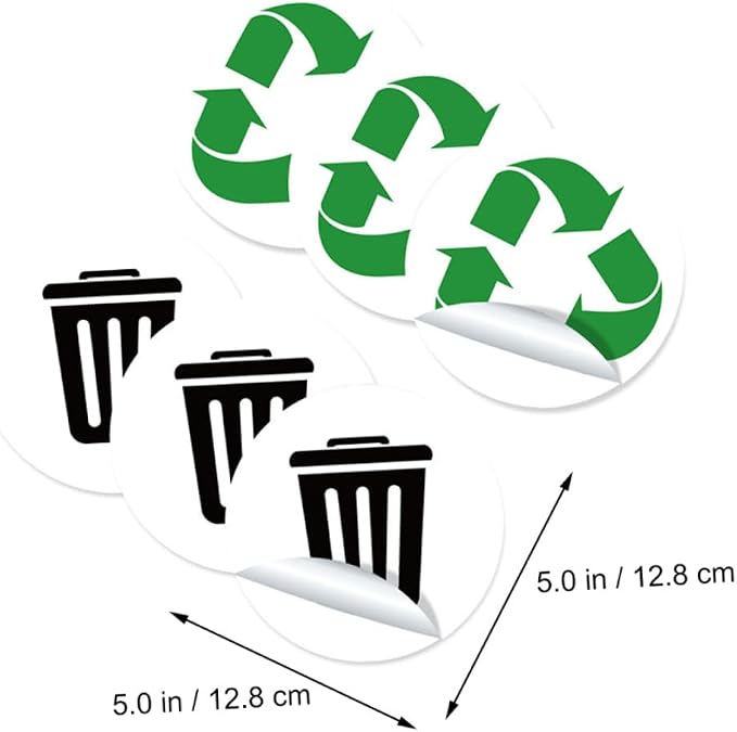 Waste Sorting Labels for Garbage Bin PVC Sticker Decals for Kitchen Recycling - Image 6