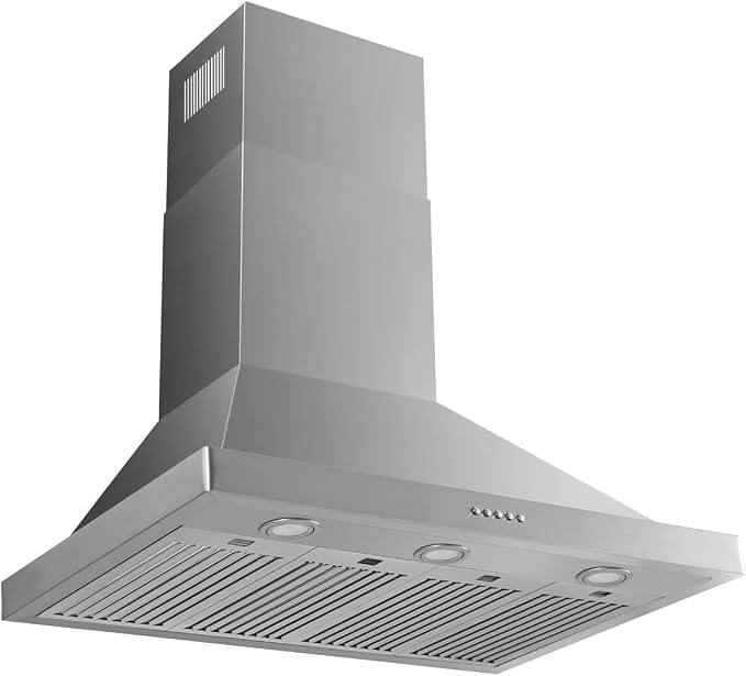 VAV Upgraded 48 inch Wall Mount Range Hood Vent Convertible Dual Motors 1500CFM by VAV