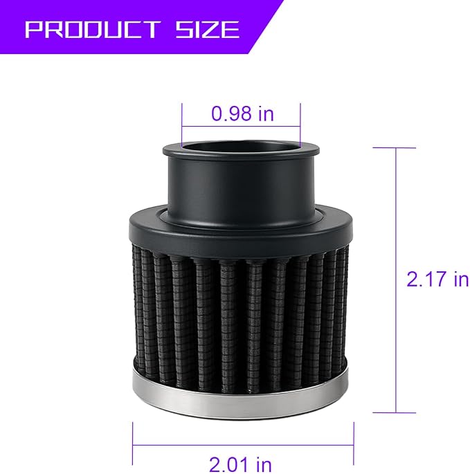 Zpana Car Air Intake Filter, Hight Flow Performance Auto Crankcase Breather - Image 2