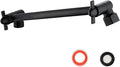 10 Inch Matte Black Shower Arm, Easy to Install, Durable Solid Brass Black Shower Head Extension Arm with Lock Joints