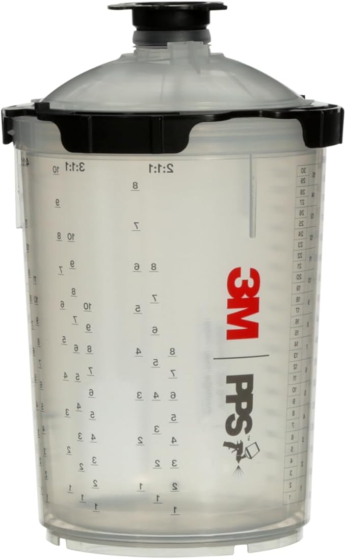 3M PPS 2.0 Spray Gun Cup, Lids and Liners Kit, 28 Ounces, 200-Micron Filter - Image 13