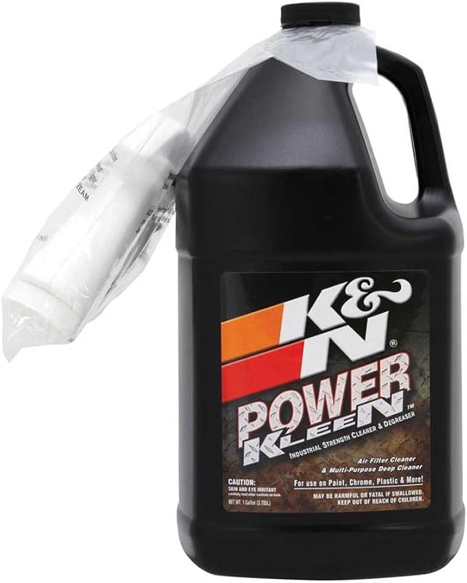 K&N Air Filter Cleaner and Degreaser: Power Kleen; 1 Gallon; Restore Engine Air by KNEngineeringInc