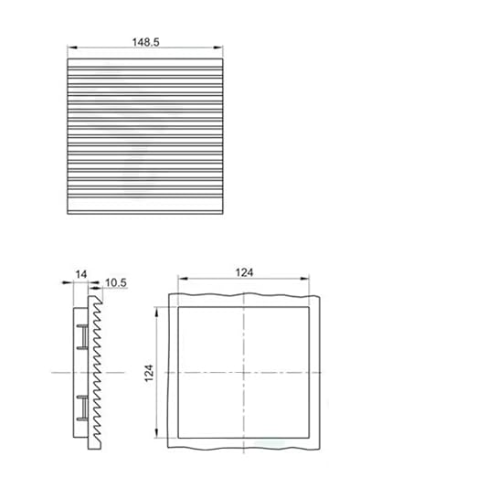 148.5 * 148.5mm air Filter Panel, Fan Filter FK3322, IP54 Electrical Cabinet - Image 4