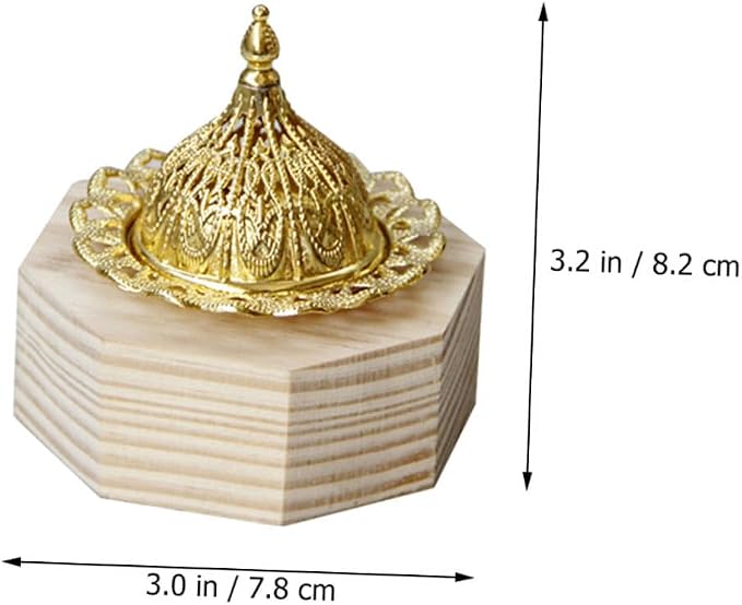 Cabilock Wood Incense Burner Tray Octagonal Backflow Censer - Image 6