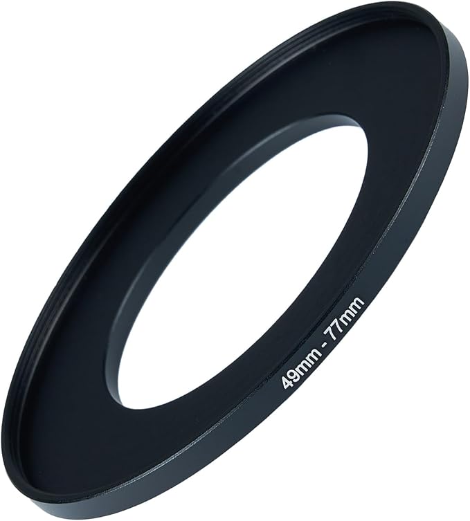 49mm to 77mm Step-up Adapter Rings Filter Adapter Black Metal Step Down Filter by Unknown
