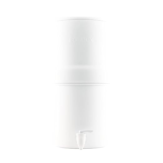Boroux Compact Gravity-Fed Countertop Stainless Steel Water Filter System | 1.8 by Boroux