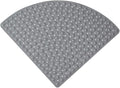Mrcrypos Corner Shower Mats 31 x 31 Inches Bath Mat with Suction Cups and Drain Holes, Quick Dry Anti Slip Bathmat Machine Washable Shower Stall Mats for Bathroom, Gray