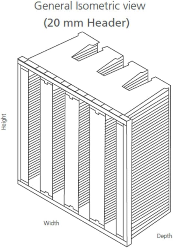 Mini Pleat Rigid Microglass V-Bank Air Filter 24x20x12 – MERV 15 ASHRAE 52.2 - Image 5