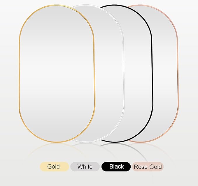 Oval LED Illuminated Bathroom Mirror, Wall-mounted Vanity Makeup Mirror - Image 6
