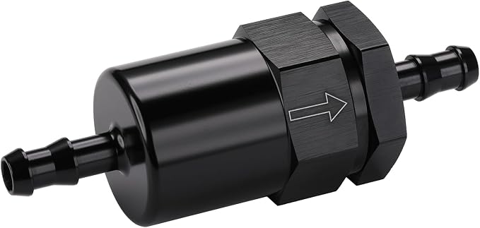 1/4" Billet Inline Fuel Filter 30 Micron Aluminum Black - Image 4