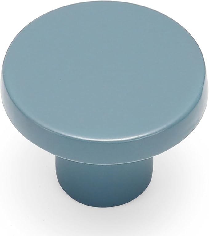 Ravinte 25 Pack Cabinet Knobs Light Blue Kitchen Cabinet Knobs Round Dresser Drawer Pulls Closet Door Pulls 1-1/5 Inch