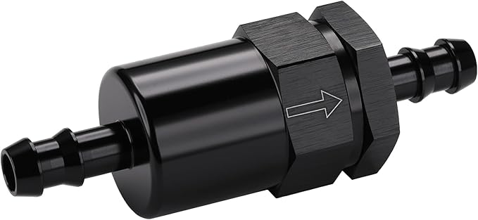 3/8" Billet Inline Fuel Filter 30 Micron Aluminum Black - Image 4