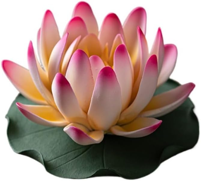 Ceramic Handicraft Stick Incense Burners Simulation Lotus Incense Holder by FIYOEO