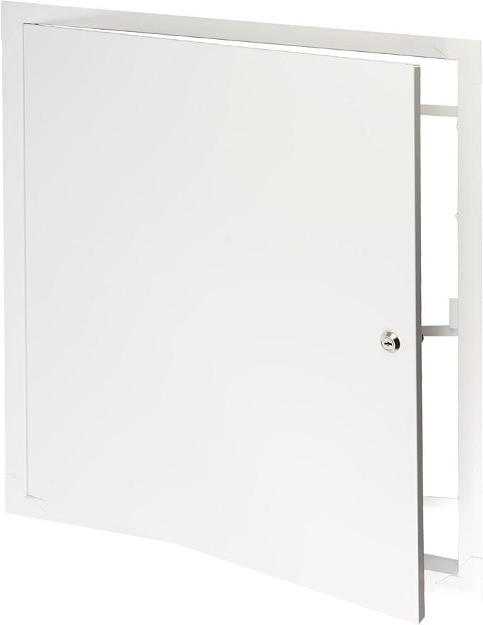 20" x 24" Lockable White Metal Access Panel. Service Shaft Door Panel with Key. Plumbing, Electricity, Heating, Alarm Wall Access Panel for Drywall. Bathroom Services Access Hole Cover.
