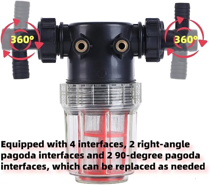 3/4''1/2''hose barb filter, sedimentation filter accessories - Image 2