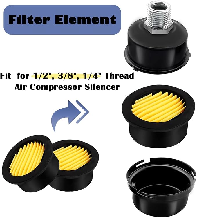6PCS Air Compressor Replacement Filter Elements - Image 4