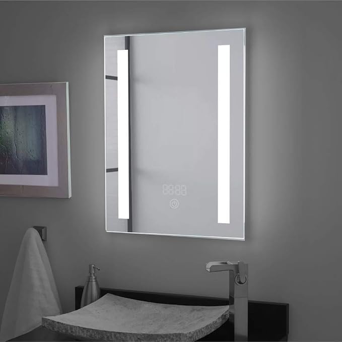 LED Bathroom Mirror with Demister Pad and Touch Switch by Unknown