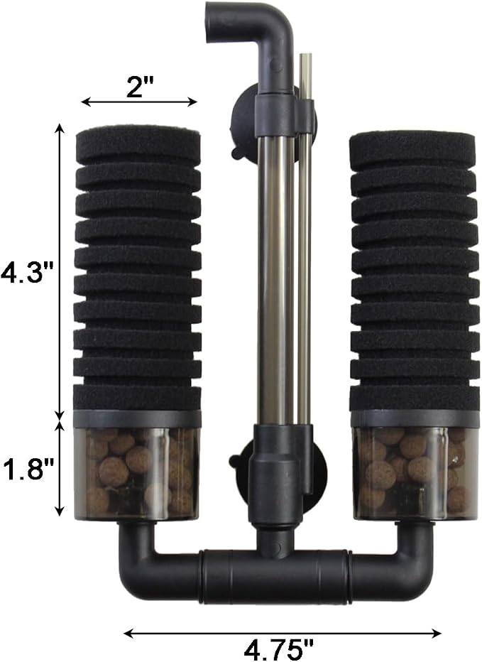 AQUANEAT Air Driven Sponge Filter, Quiet Aquarium Filter - Image 2