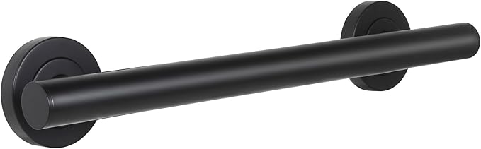 Lava Odoro Shower Grab Bar, Modern Stainless Steel Handicap Grab Bar for Bathtubs and Showers, Shower Safety Bar for Seniors Disabled, ADA-Compliant (Matte Black, 24 Inch)