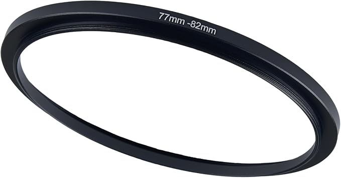 77mm to 82mm Step-up Adapter Rings Filter Adapter Black Metal Step Down Filter by Unknown