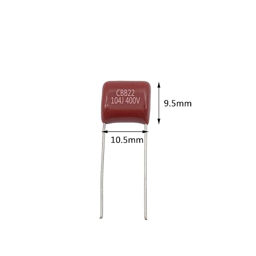 20pcs CBB22 400V 104J 0.1UF 100nf P10 Metallized Polypropylene Film Capacitors - Image 2