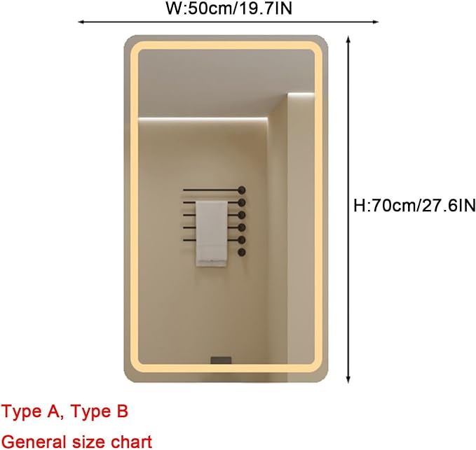 Bathroom Mirror with LED Lights，Bathroom Led Mirror ，Backlit Bathroom Mirror - Image 2