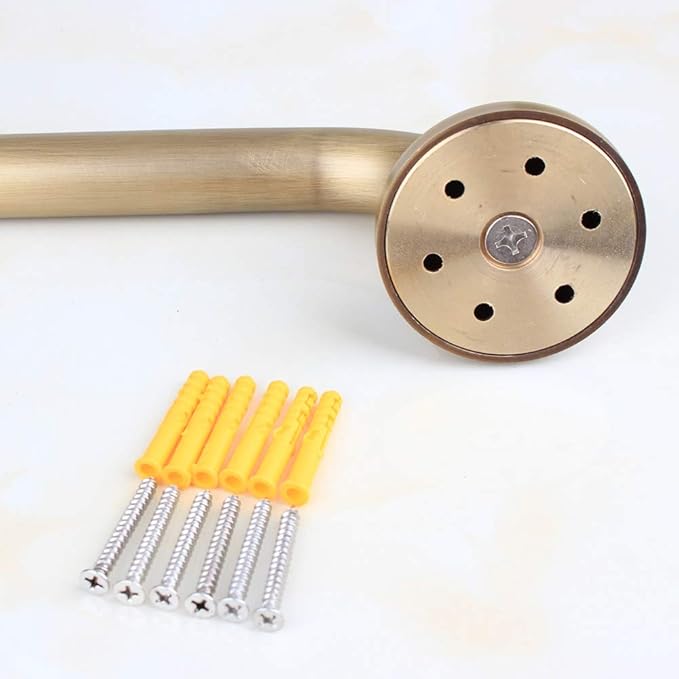 Heavey Duty Grab Bar, 18-Inch Sturdy Hand Rail, Stylish Bathroom Armrest, Antique Brass Finish, Good for Senior, Kids, Elderly