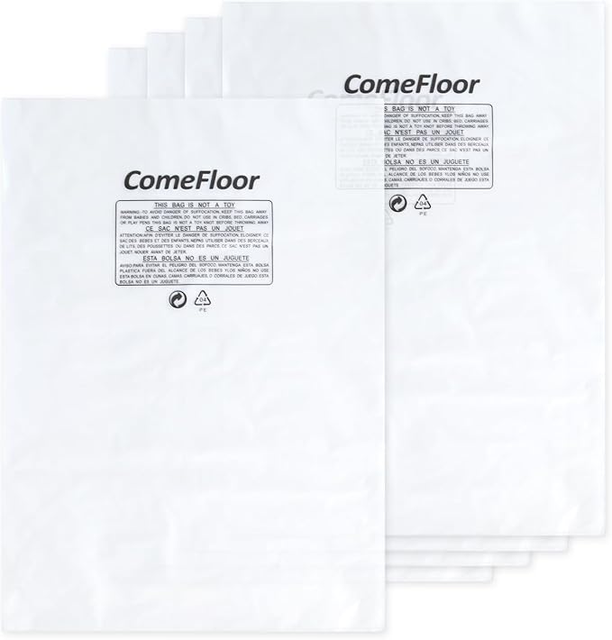 6.5Mil Clear Plastic Dust Collector Bags by ComeFloor
