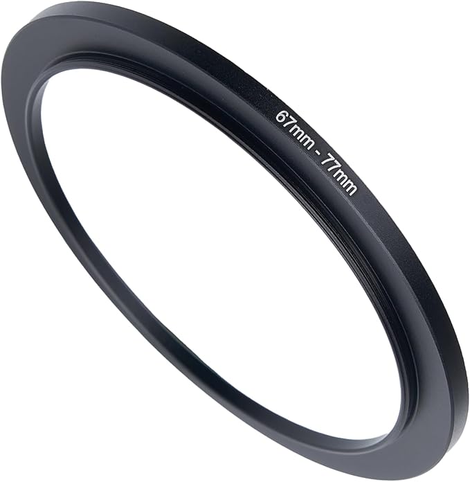 67mm to 77mm Step-up Adapter Rings Filter Adapter Black Metal Step Down Filter by Unknown
