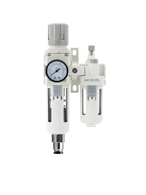3/8" PT Compressed Air Filter Regulator Lubricator Combo Water/Oil Trap - Image 7