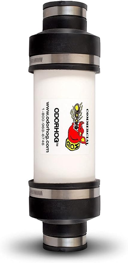 OdorHog Vent Stack Pipe Filter, PVC Inline Model by OdorHog-StoptheStink