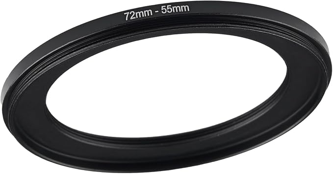 72mm to 55mm Step Up Ring Filter Adapter Black Metal Step up Adapter Rings by Unknown