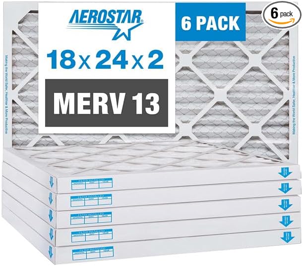 Aerostar 18x24x2 Air Filter MERV 13 by AirFiltersDelivered