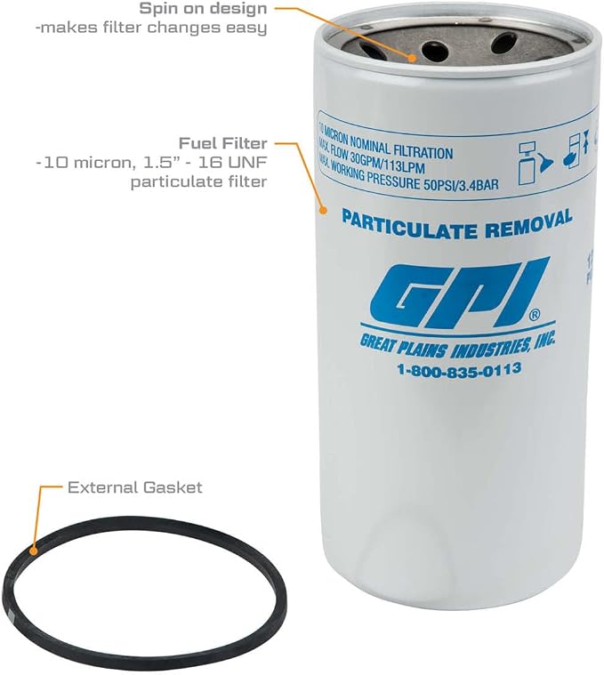 GPI P-30-10-1.5 Particulate Fuel Filter - Image 2