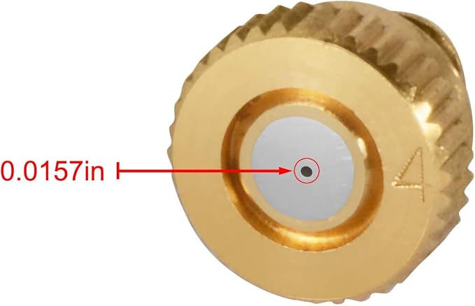 KUWAN 0.016" Orifice Thread UNC 10/24 Brass Misting Nozzles Low Pressure - Image 2