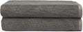 Cozy Earth Ribbed Bath Sheet Set - 60% Cotton 40% Viscose from Bamboo Bath Sheets - Soft & Absorbent Textured Ribbed Pattern - 2 Pack Charcoal