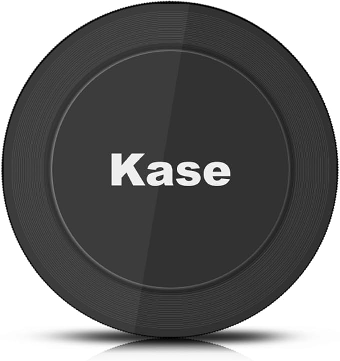 Kase 77mm Front Lens Cap, Magnetic CNC Aluminum + Optical Glass, Quick Press-On by KaseFilter