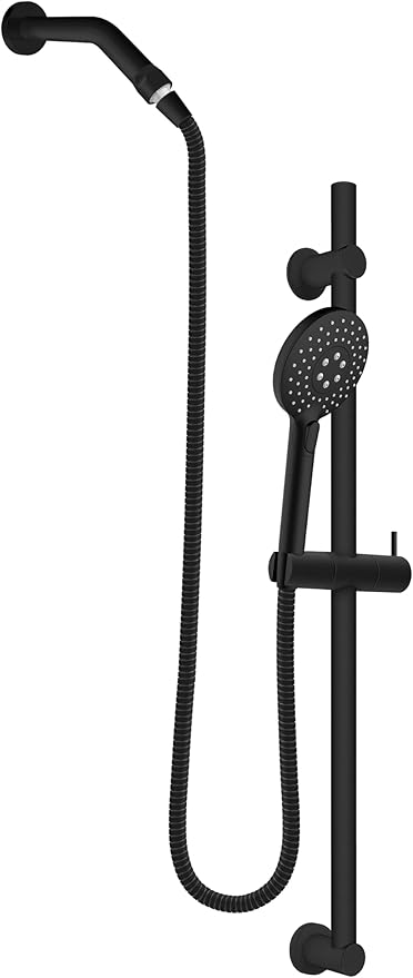 BATH ROYALE Handheld Shower Head, Detachable High Pressure & 3 Spray Modes, Matte Black