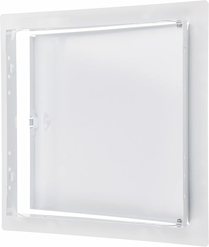 10" x 10" White Metal Access Door. Plumbing, Electricity, Heating, Alarm Wall Access Hole Cover for Drywall.
