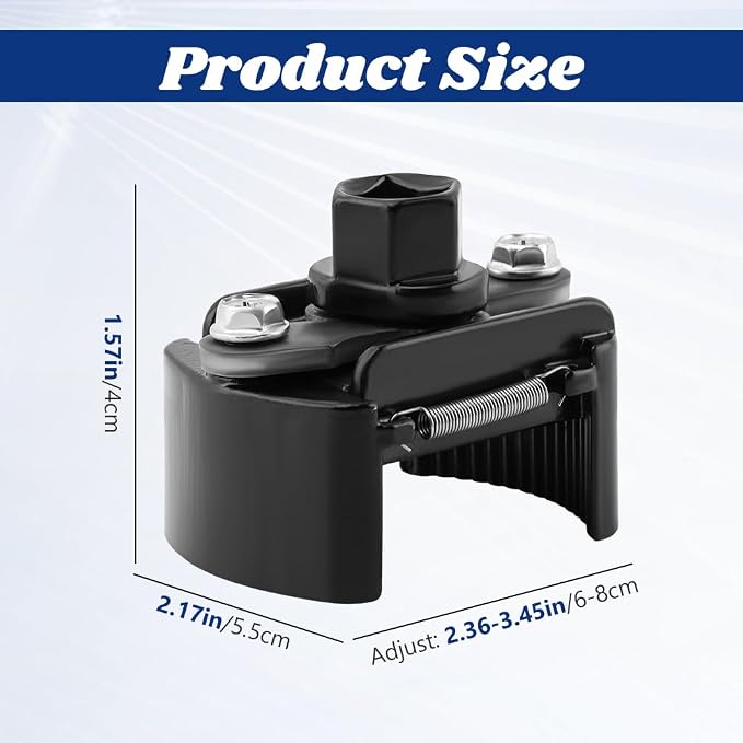 Professional 2-Jaw Spring-Loaded Oil Filter Wrench, 2-3/8 to 3-1/8 Inch - Image 7
