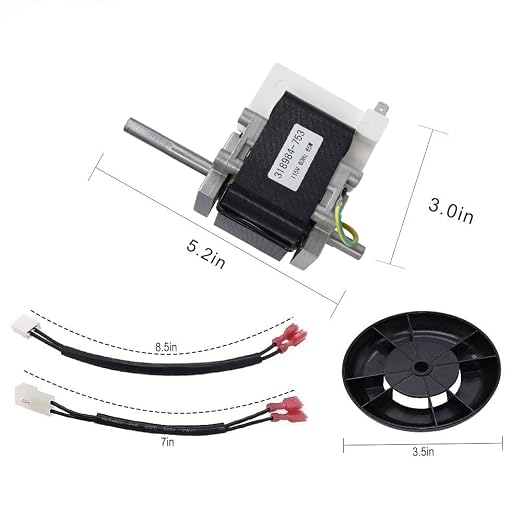 318984-753 LA11AA005 Draft Inducer Motor Blower Wheel Replacement Kit - Image 5
