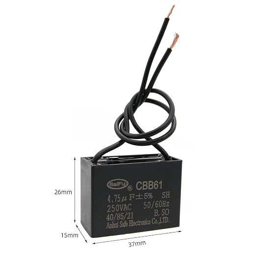 CBB61 Capacitor 4.75uf 250V AC Ceiling Fan 2 Wire 50/60Hz - Image 2